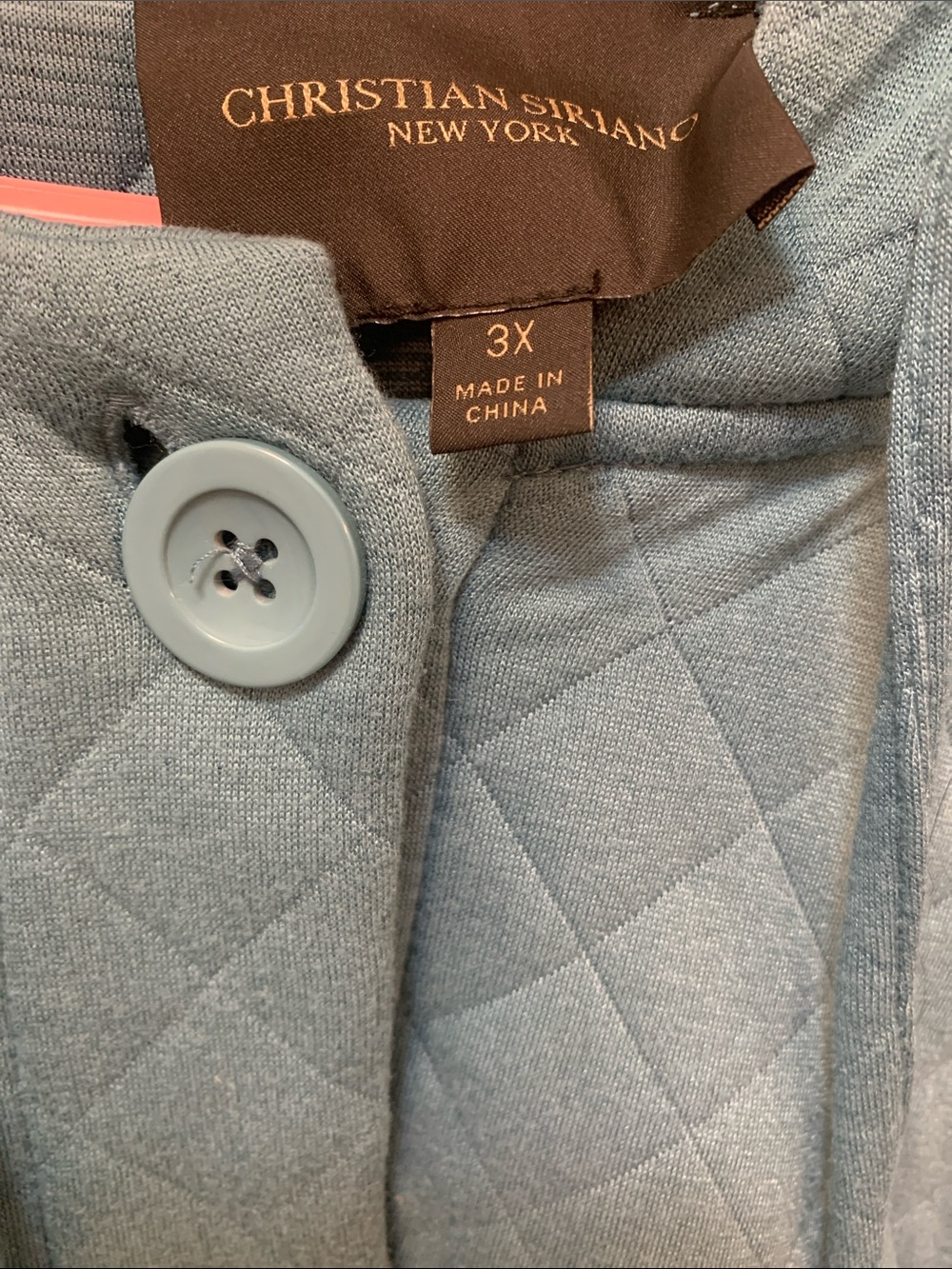 Cristian Siriano 3x Quilted Hooded Coatigan in Teal Blue - Picture 3 of 9